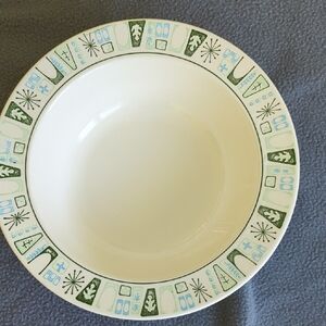 Cathay Pattern Serving Bowl. Mid Century Modern Atomic Starburst